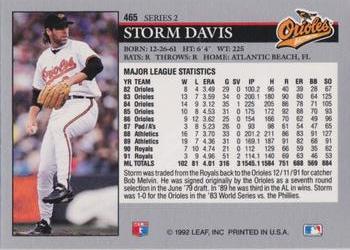 Storm Davis  baseball card collectible - Main Image 2