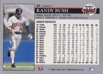 Randy Bush  baseball card collectible - Main Image 2
