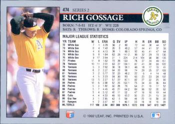 Rich Gossage  baseball card collectible - Main Image 2