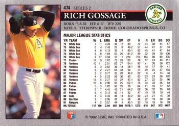 Rich Gossage  baseball card collectible - Main Image 2