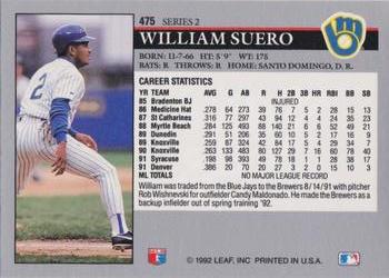 William Suero  baseball card collectible - Main Image 2