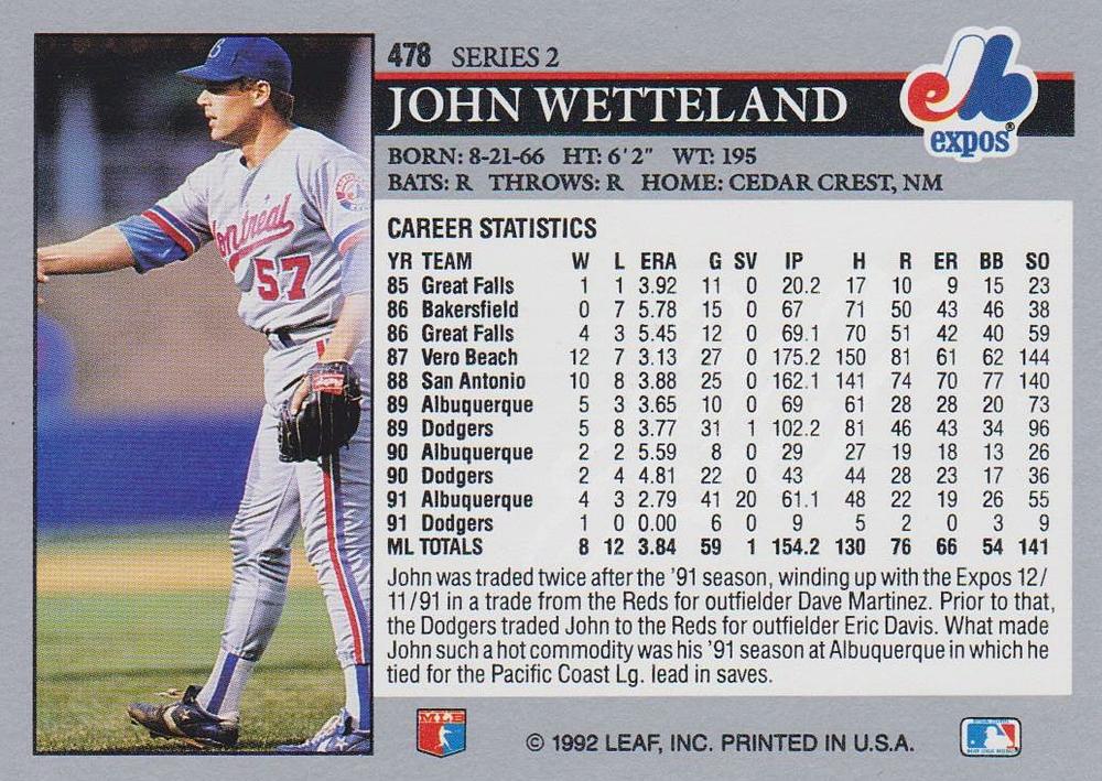 John Wetteland  baseball card collectible - Main Image 2