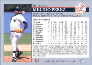 Melido Perez  baseball card collectible - Main Image 2