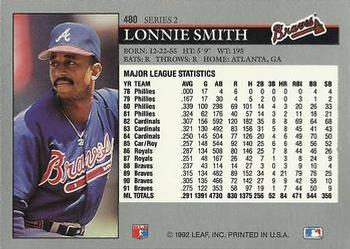 Lonnie Smith  baseball card collectible - Main Image 2