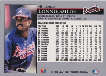 Lonnie Smith  baseball card collectible - Main Image 2