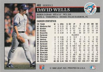 David Wells  baseball card collectible - Main Image 2
