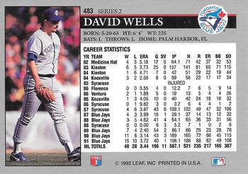 David Wells  baseball card collectible - Main Image 2