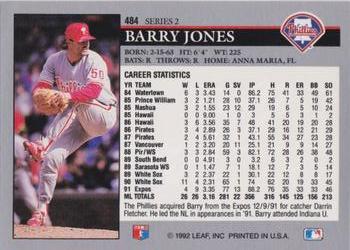 Barry Jones  baseball card collectible - Main Image 2
