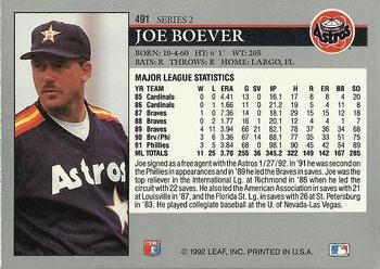 Joe Boever  baseball card collectible - Main Image 2