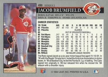 Jacob Brumfield  baseball card collectible - Main Image 2