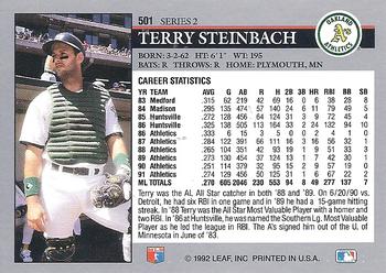 Terry Steinbach  baseball card collectible - Main Image 2