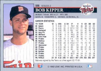 Bob Kipper  baseball card collectible - Main Image 2