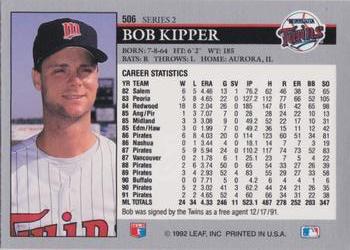 Bob Kipper  baseball card collectible - Main Image 2