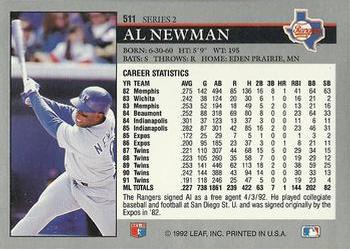 Al Newman  baseball card collectible - Main Image 2