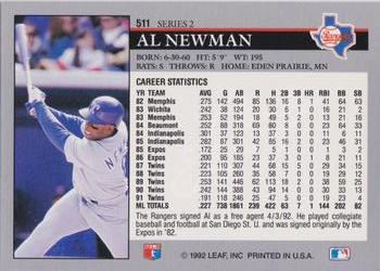 Al Newman  baseball card collectible - Main Image 2