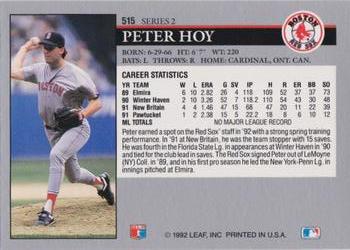 Peter Hoy  baseball card collectible - Main Image 2