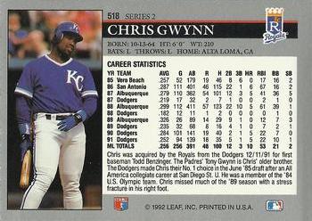 Chris Gwynn  baseball card collectible - Main Image 2