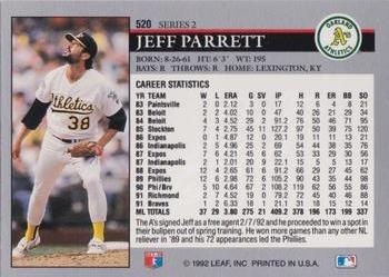 Jeff Parrett  baseball card collectible - Main Image 2