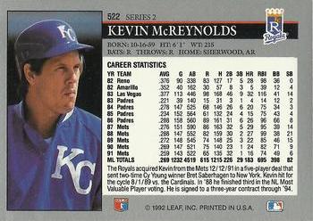 Kevin McReynolds  baseball card collectible - Main Image 2