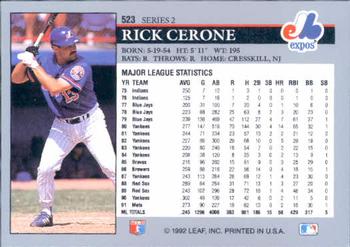 Rick Cerone  baseball card collectible - Main Image 2