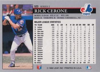 Rick Cerone  baseball card collectible - Main Image 2
