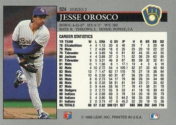Jesse Orosco  baseball card collectible - Main Image 2