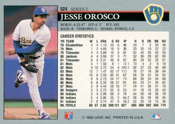 Jesse Orosco  baseball card collectible - Main Image 2
