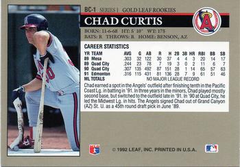 Chad Curtis  baseball card collectible - Main Image 2