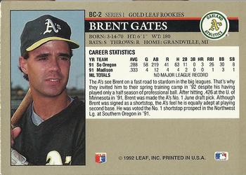 Brent Gates  baseball card collectible - Main Image 2