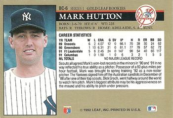 Mark Hutton  baseball card collectible - Main Image 2