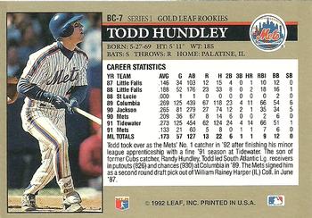 Todd Hundley  baseball card collectible - Main Image 2