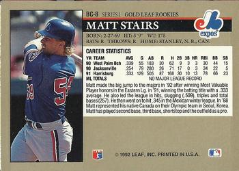 Matt Stairs  baseball card collectible - Main Image 2