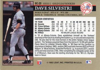 Dave Silvestri  baseball card collectible - Main Image 2