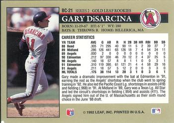 Gary DiSarcina  baseball card collectible - Main Image 2