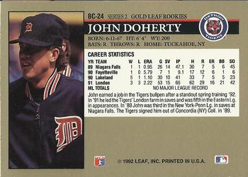 John Doherty  baseball card collectible - Main Image 2