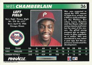 Wes Chamberlain  baseball card collectible - Main Image 2