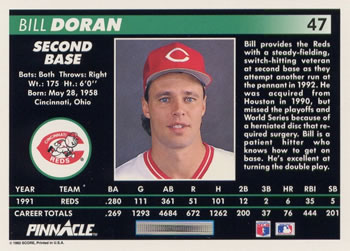 Bill Doran  baseball card collectible - Main Image 2