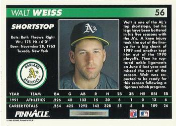 Walt Weiss  baseball card collectible - Main Image 2
