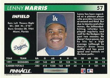 Lenny Harris  baseball card collectible - Main Image 2