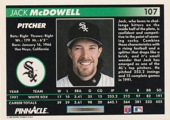 Jack McDowell  baseball card collectible - Main Image 2