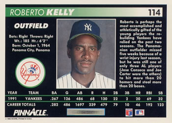 Roberto Kelly  baseball card collectible - Main Image 2