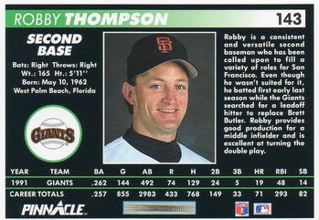 Robby Thompson  baseball card collectible - Main Image 2