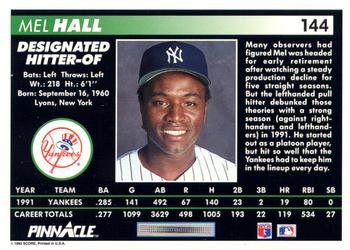 Mel Hall  baseball card collectible - Main Image 2