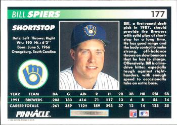 Bill Spiers  baseball card collectible - Main Image 2