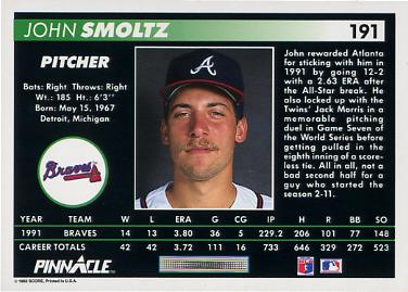 John Smoltz  baseball card collectible - Main Image 2