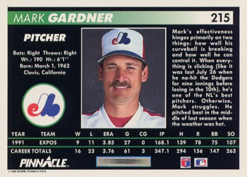 Mark Gardner  baseball card collectible - Main Image 2