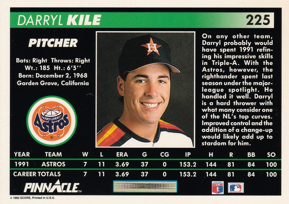 Darryl Kile  baseball card collectible - Main Image 2