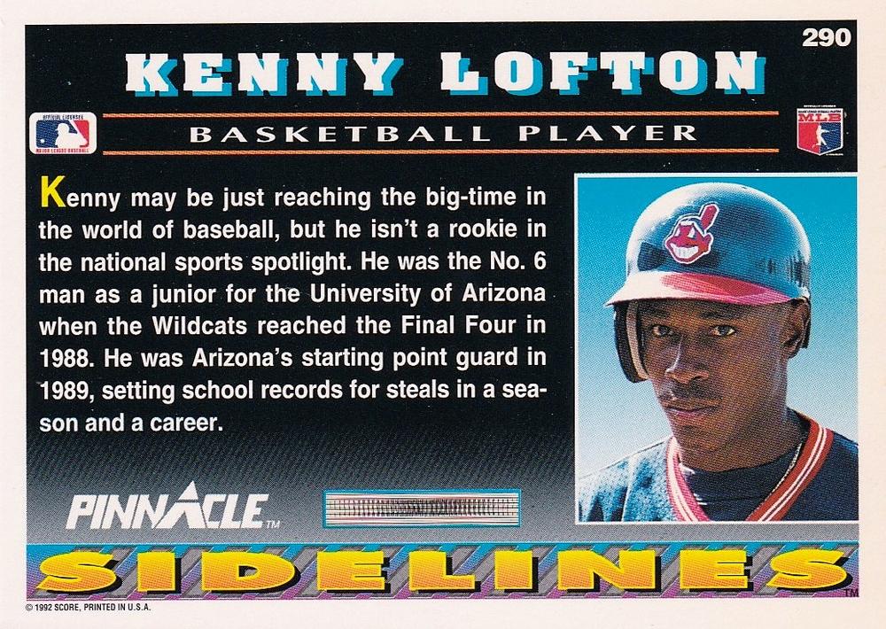Kenny Lofton  baseball card collectible - Main Image 2