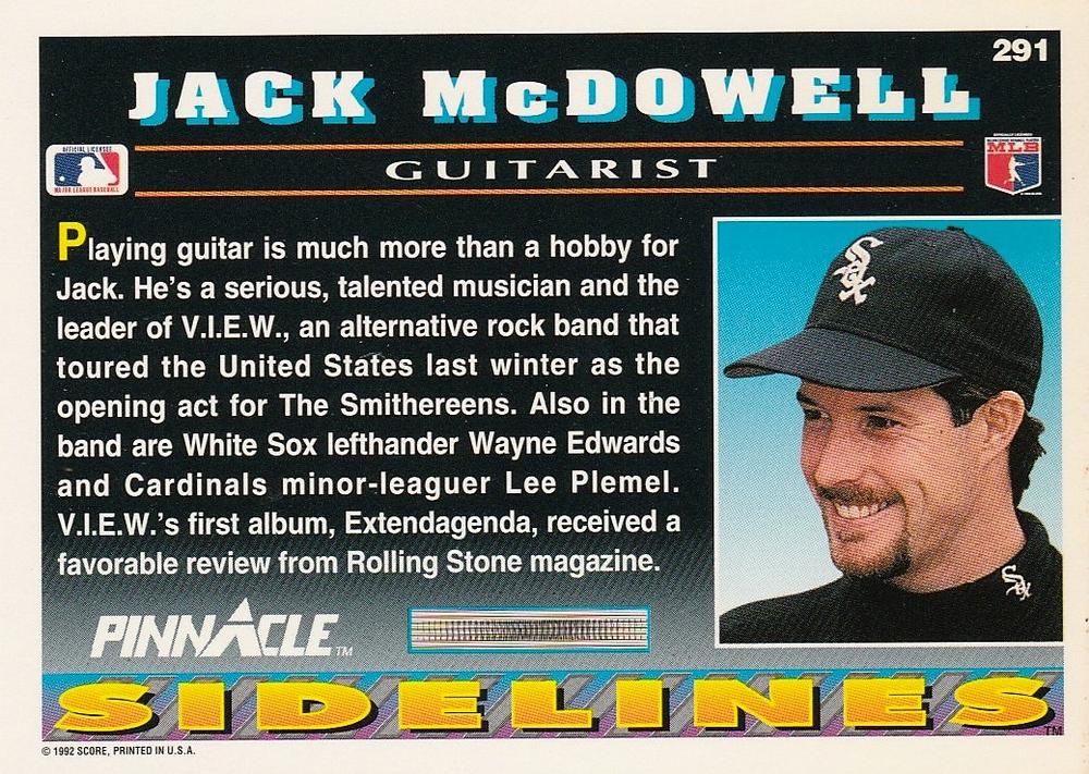 Jack McDowell  baseball card collectible - Main Image 2