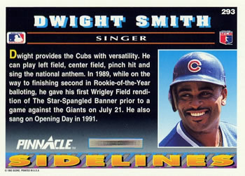 Dwight Smith  baseball card collectible - Main Image 2